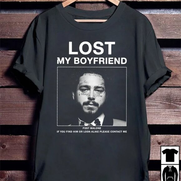 Post Malone Lost My Boyfriend T-Shirt Pop Rap Graphic Fan Tee 79 - Picture 1 of 6